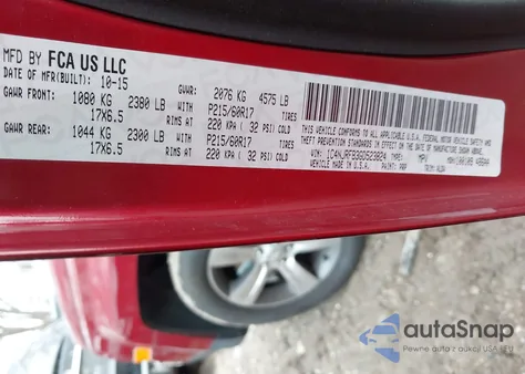 2016 Jeep Patriot High Altitude Edition z USA, uszkodzony, nr VIN 1C4NJRFB3GD523824